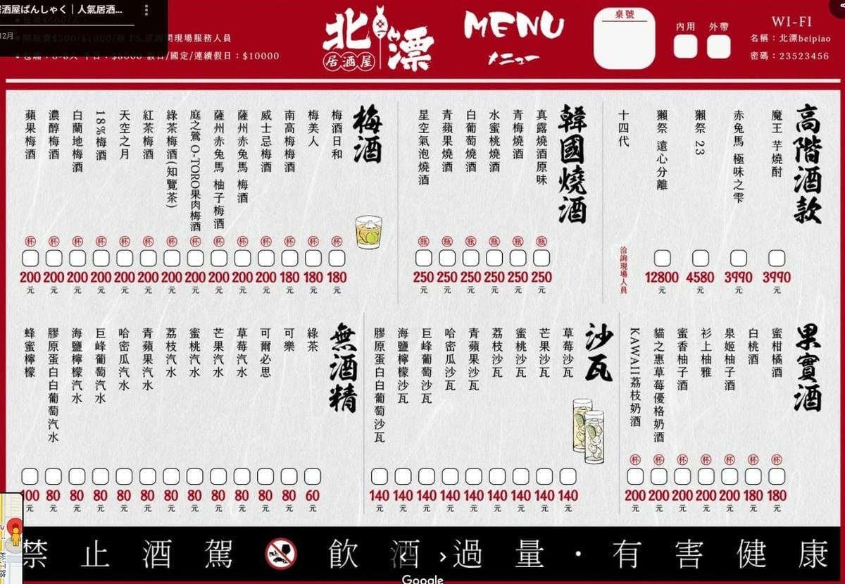 (台北中山美食)北漂居酒屋ばんしゃく (台北中山美食)北漂居酒屋ばんしゃく