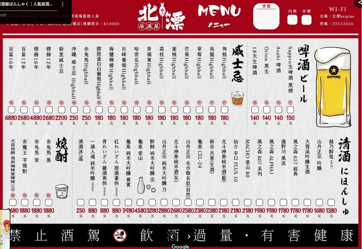 (台北中山美食)北漂居酒屋ばんしゃく (台北中山美食)北漂居酒屋ばんしゃく